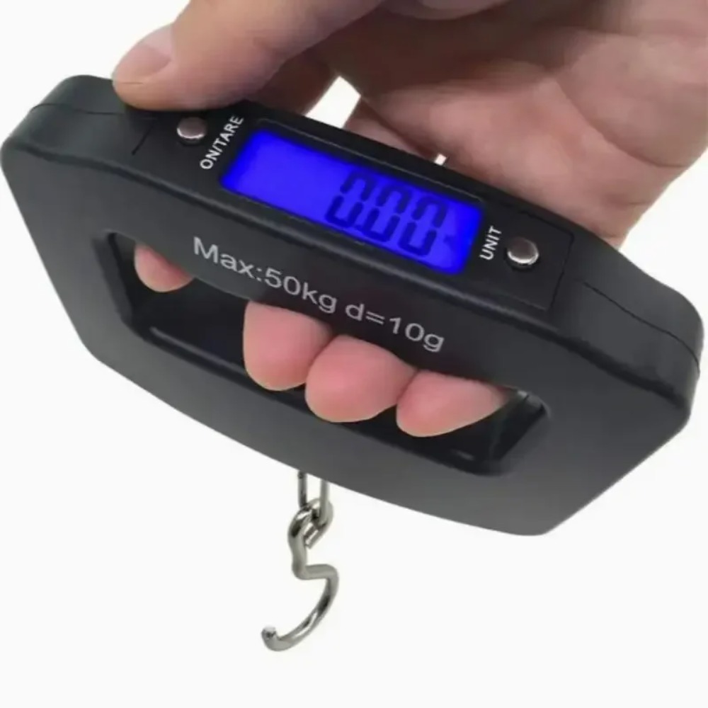 Luggage Scale Hanging - 50 kg 10 g bagageweegschaal, LCD-bagageweegschaal,