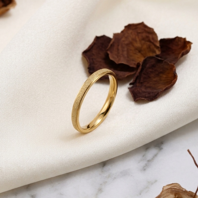 Travel Accessories Officeworks - 1 stuk roestvrijstalen ring, verguld met