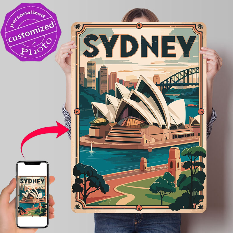 Travel Accessories Sydney - Sydney Travel 3D textuur gedrukte poster