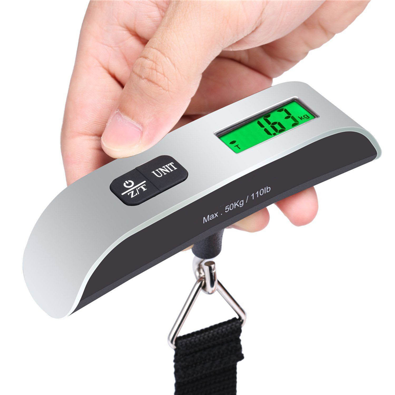 Luggage Scale Hanging - Draagbare weegschaal met digitaal LCD-scherm, 110lb/50kg,