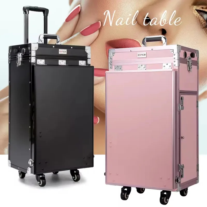 Travel Accessories For Train - Nieuwe opvouwbare rollende manicuretafel make-up koffer
