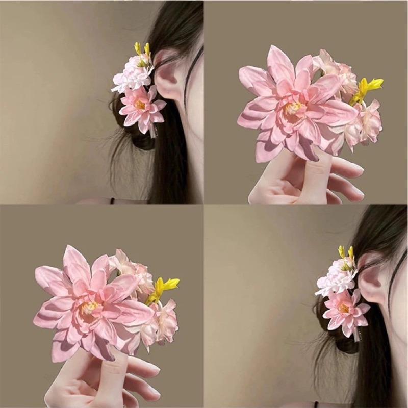 Travel Accessories Bunnings - Roze blauwe bloem haarclip nieuwe Chinese