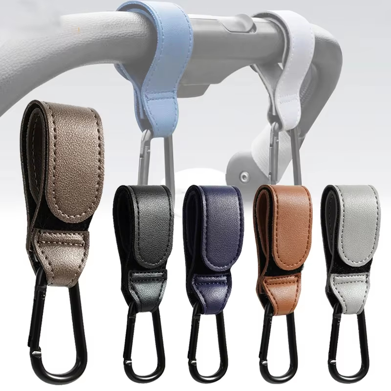 Travel Accessories For 3 Year Old - 2 stuks lederen karrenhaken kinderwagenhaak PU