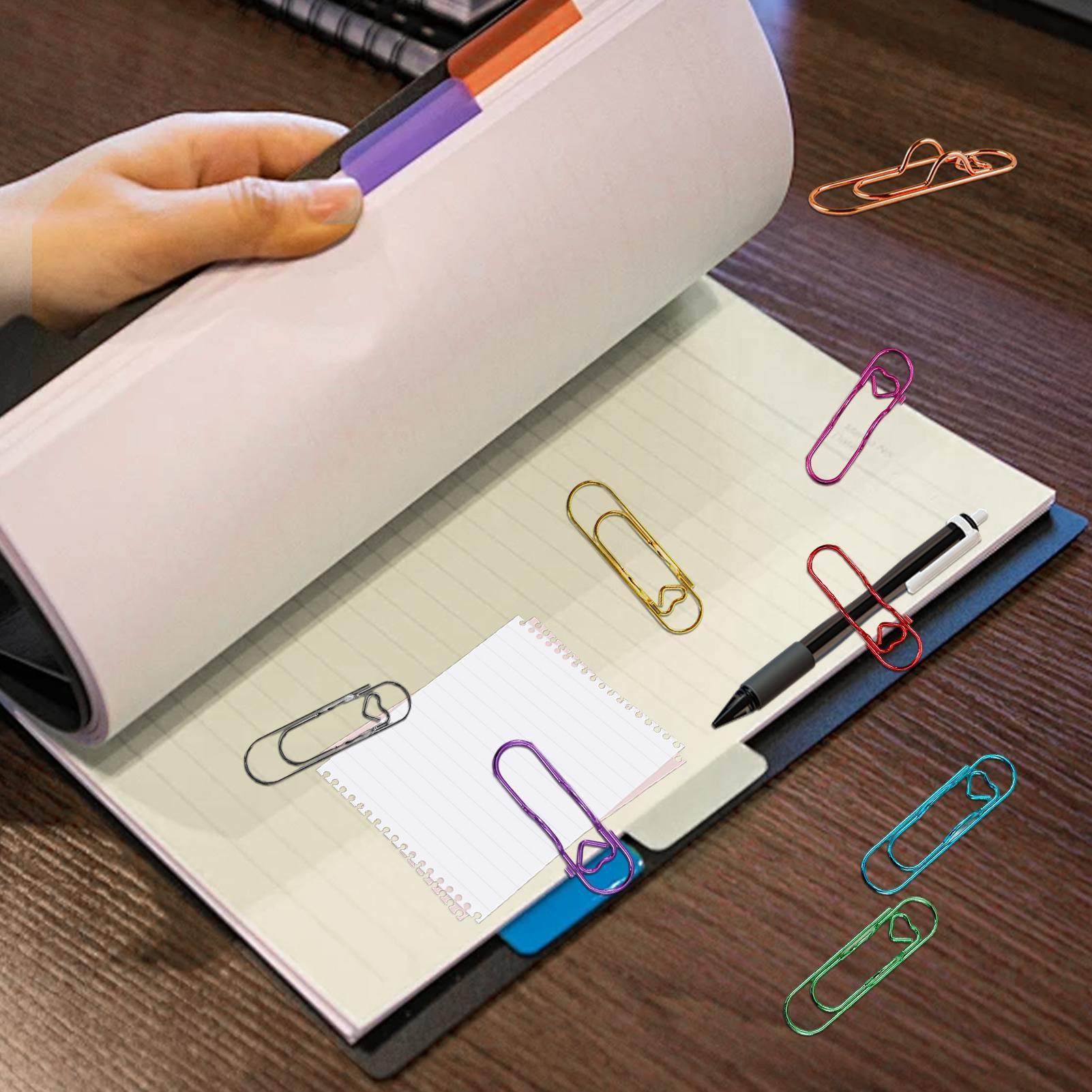 Travel Accessories Officeworks - 8 stuks multifunctionele hartvormige metalen penclip,