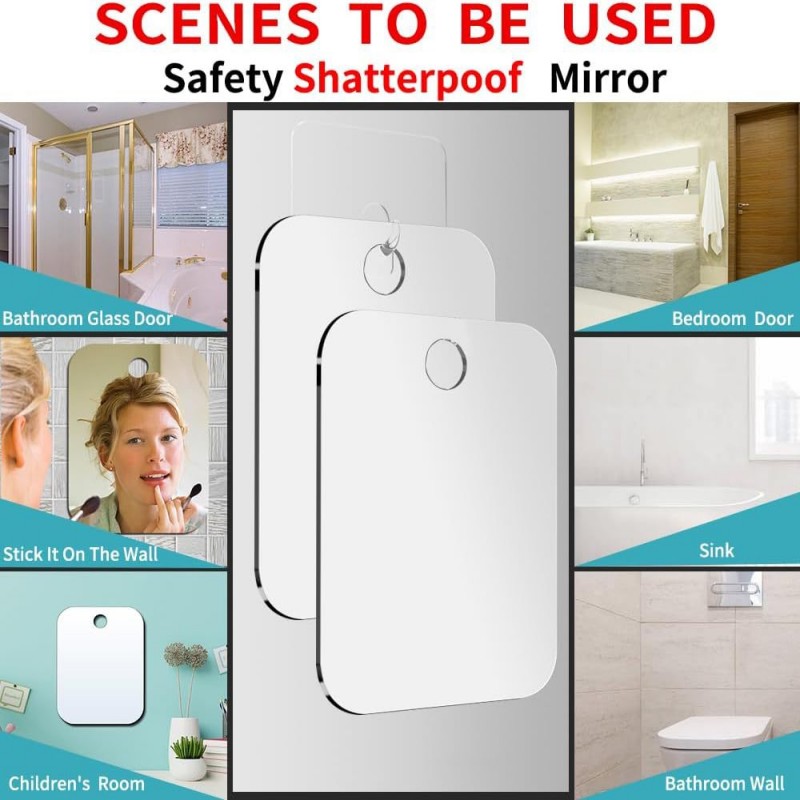 Acryl Anti Fog Spiegel Douche  - Travel Accessories Needed recensie en prijs