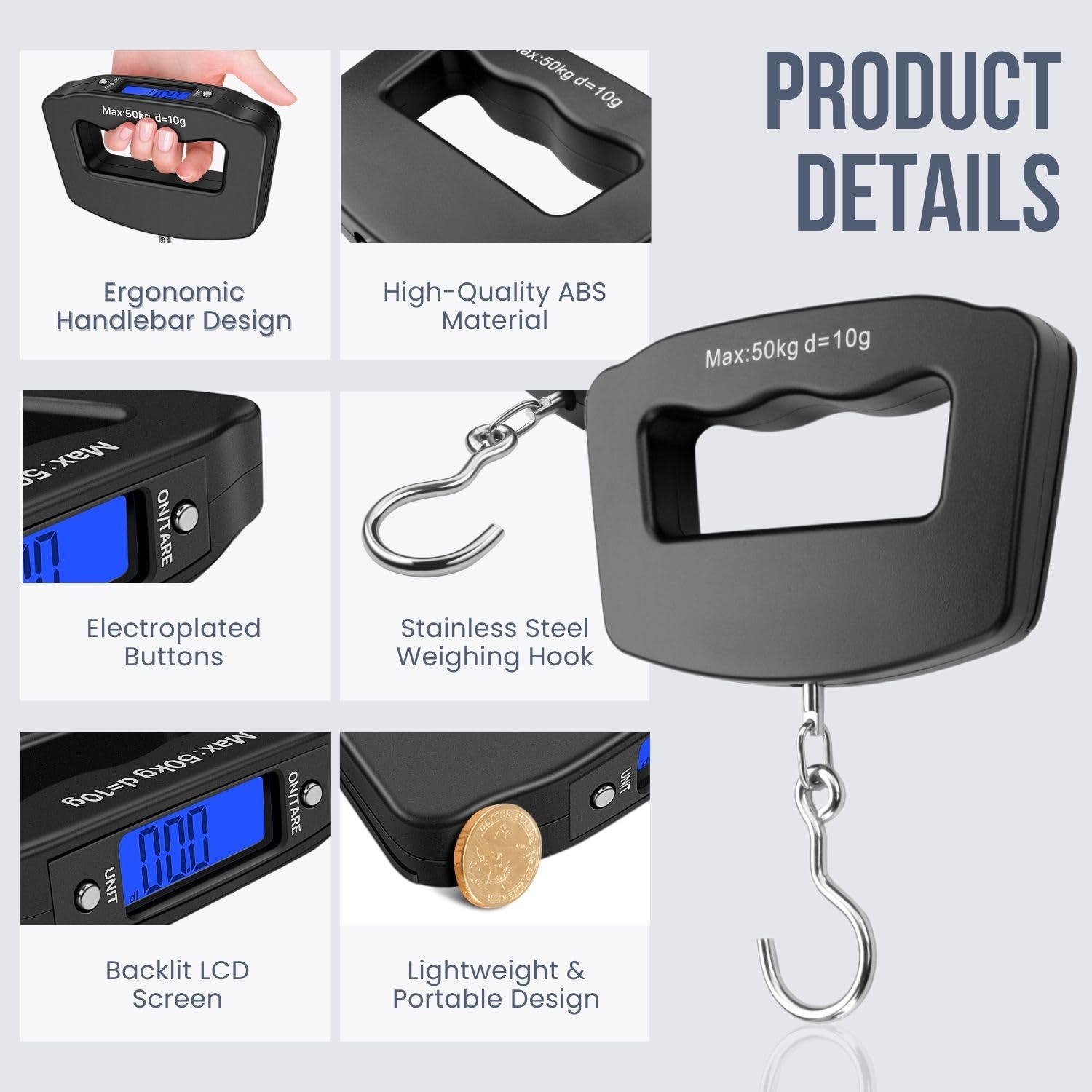 50 kg draagbare draagbare digi - Luggage Scale Hanging recensie en prijs