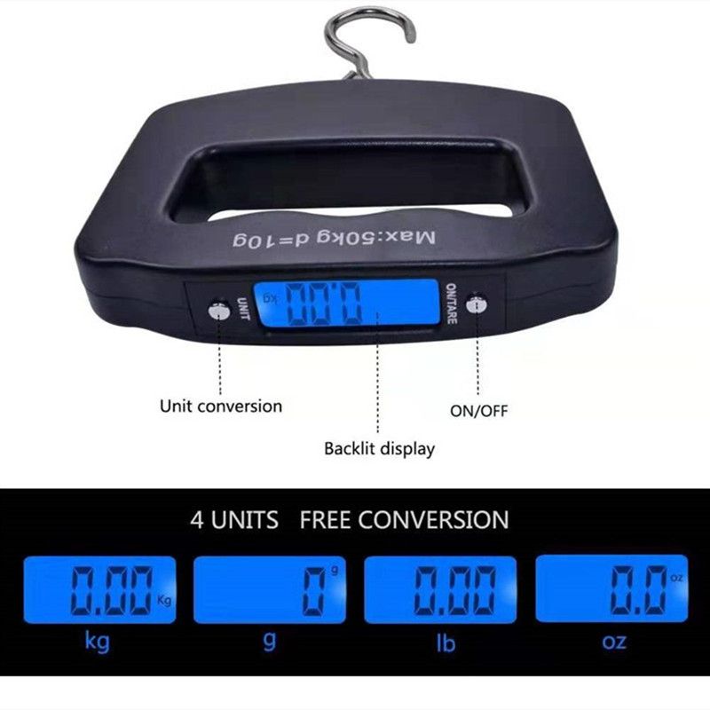 50kg digitale visweegschaal me - Luggage Scale Hanging recensie en prijs