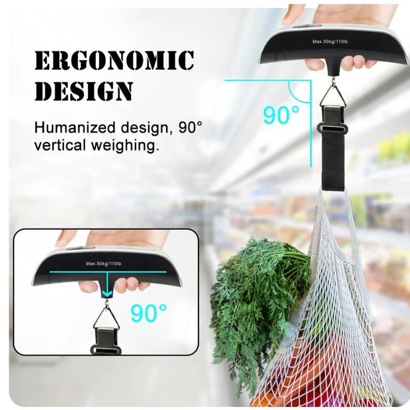 1 stks LCD Display 110lb/50kg  - Luggage Scale Hanging recensie en prijs