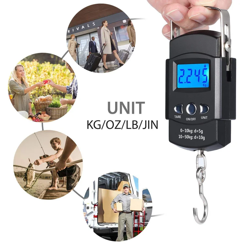 50kg Digitale Hangweegschaal m - Luggage Scale Hanging recensie en prijs
