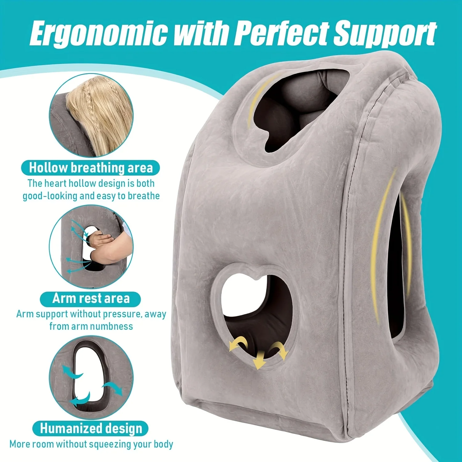 Opblaasbaar Reiskussen - Gepat - Travel Accessories For Train recensie en prijs