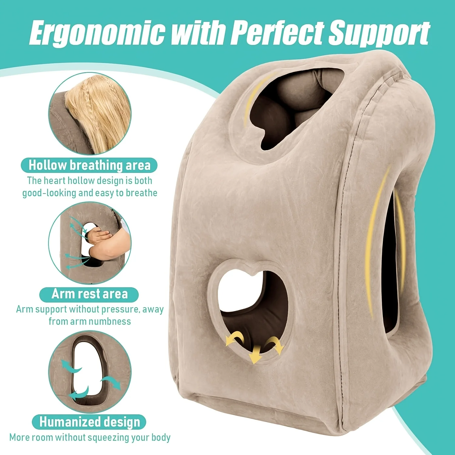 Opblaasbaar Reiskussen - Gepat - Travel Accessories For Train recensie en prijs