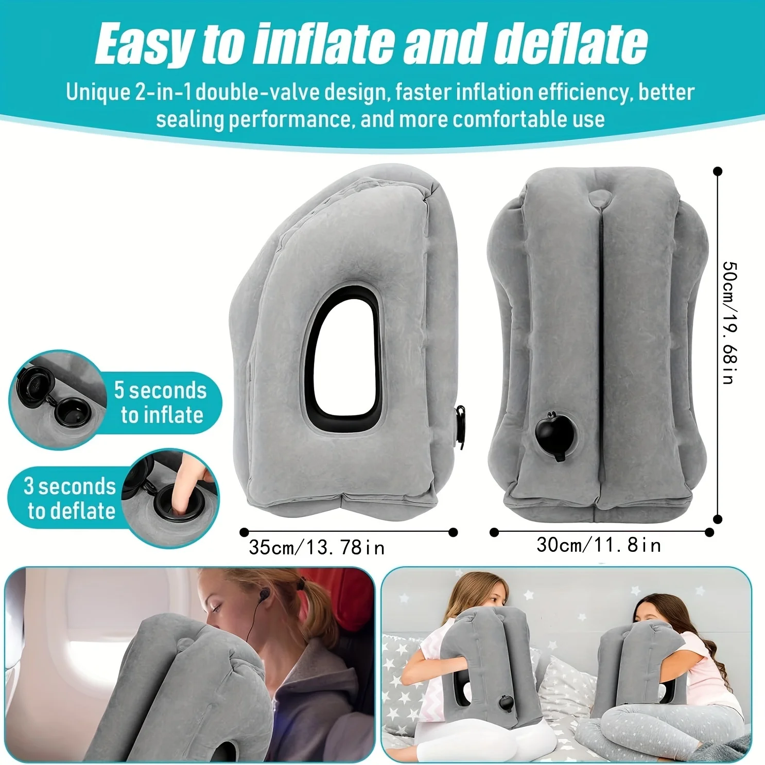 Opblaasbaar Reiskussen - Gepat - Travel Accessories For Train recensie en prijs