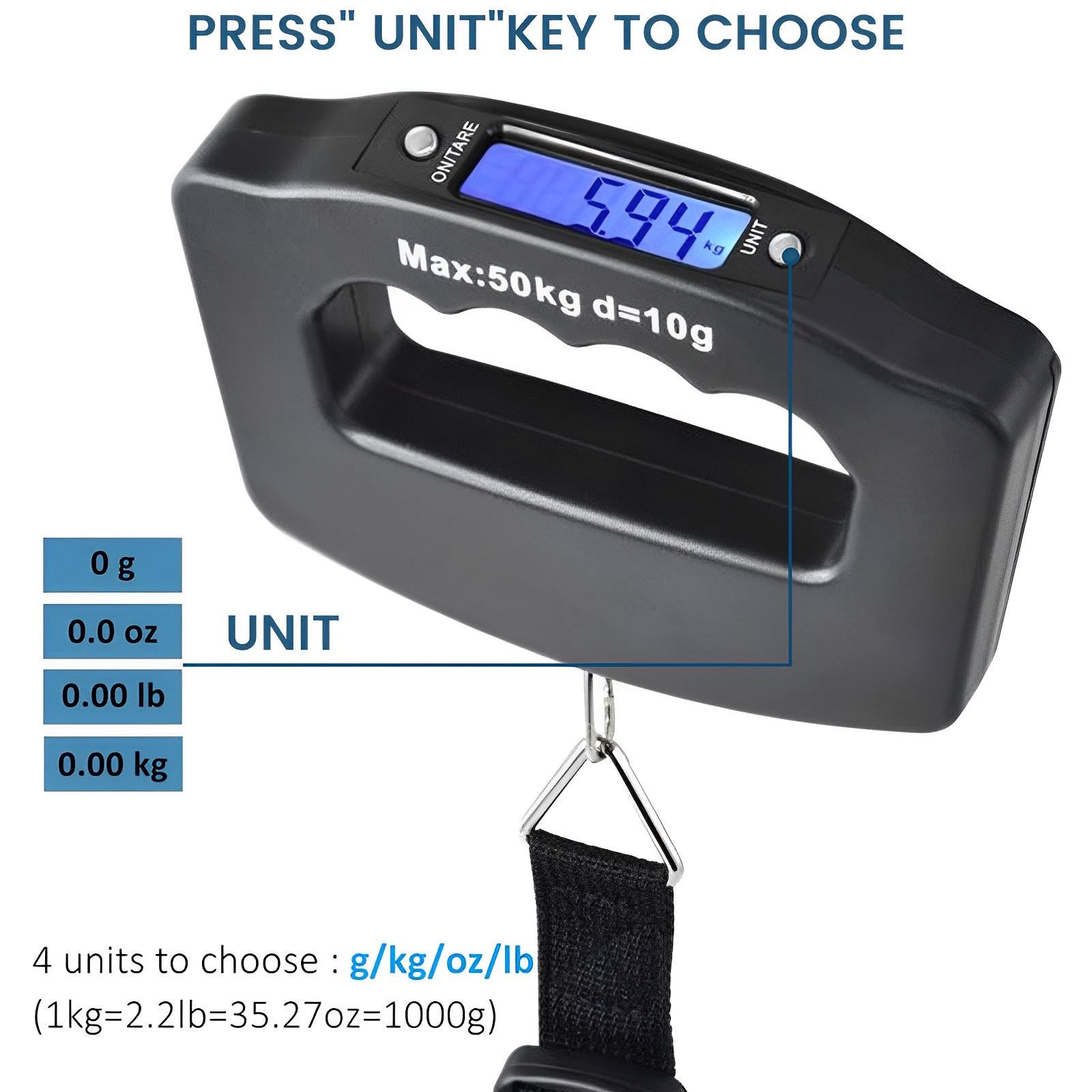 LCD Digitale Bagageweegschaal  - Luggage Scale Hanging recensie en prijs