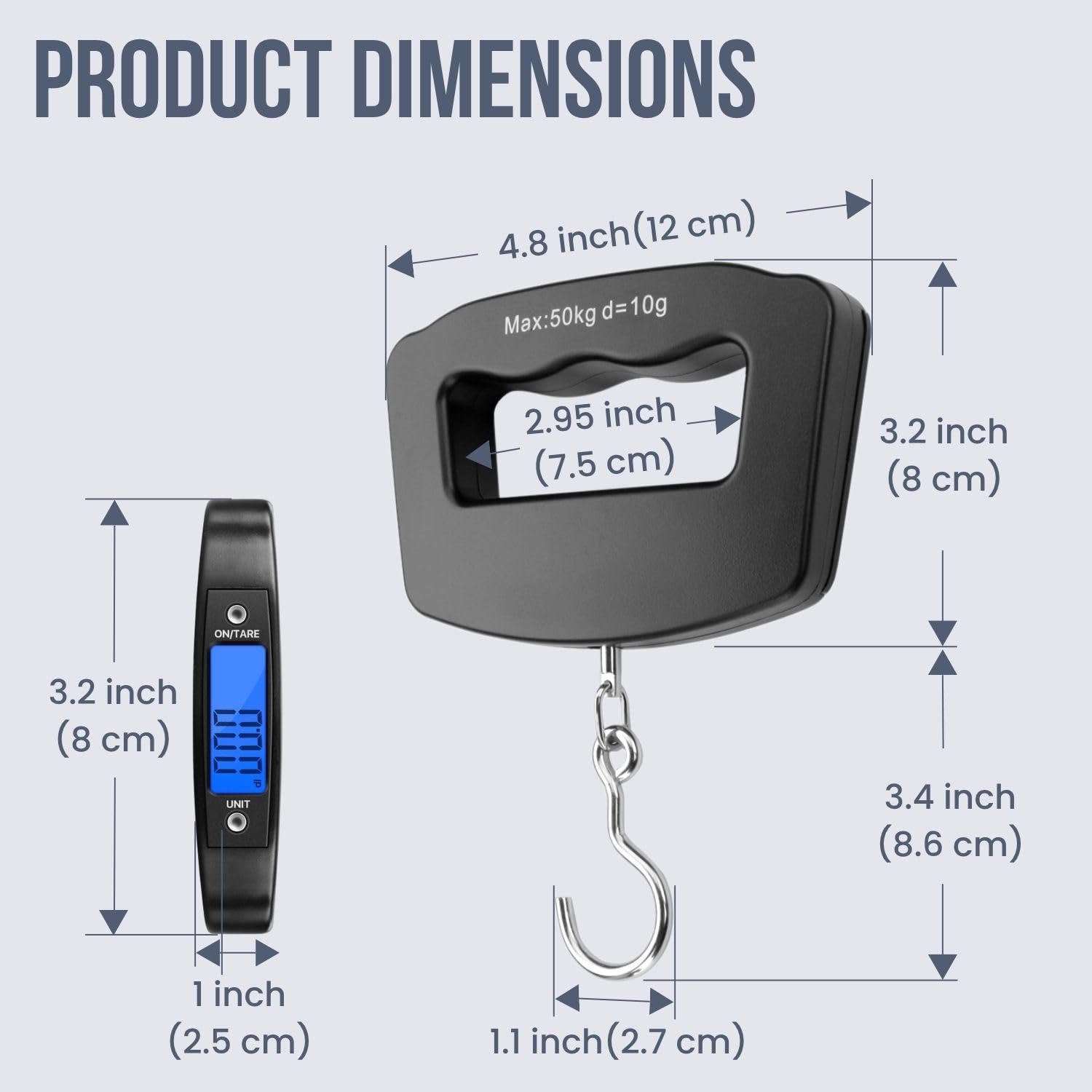 50 kg 10 g bagageweegschaal, L - Luggage Scale Hanging recensie en prijs