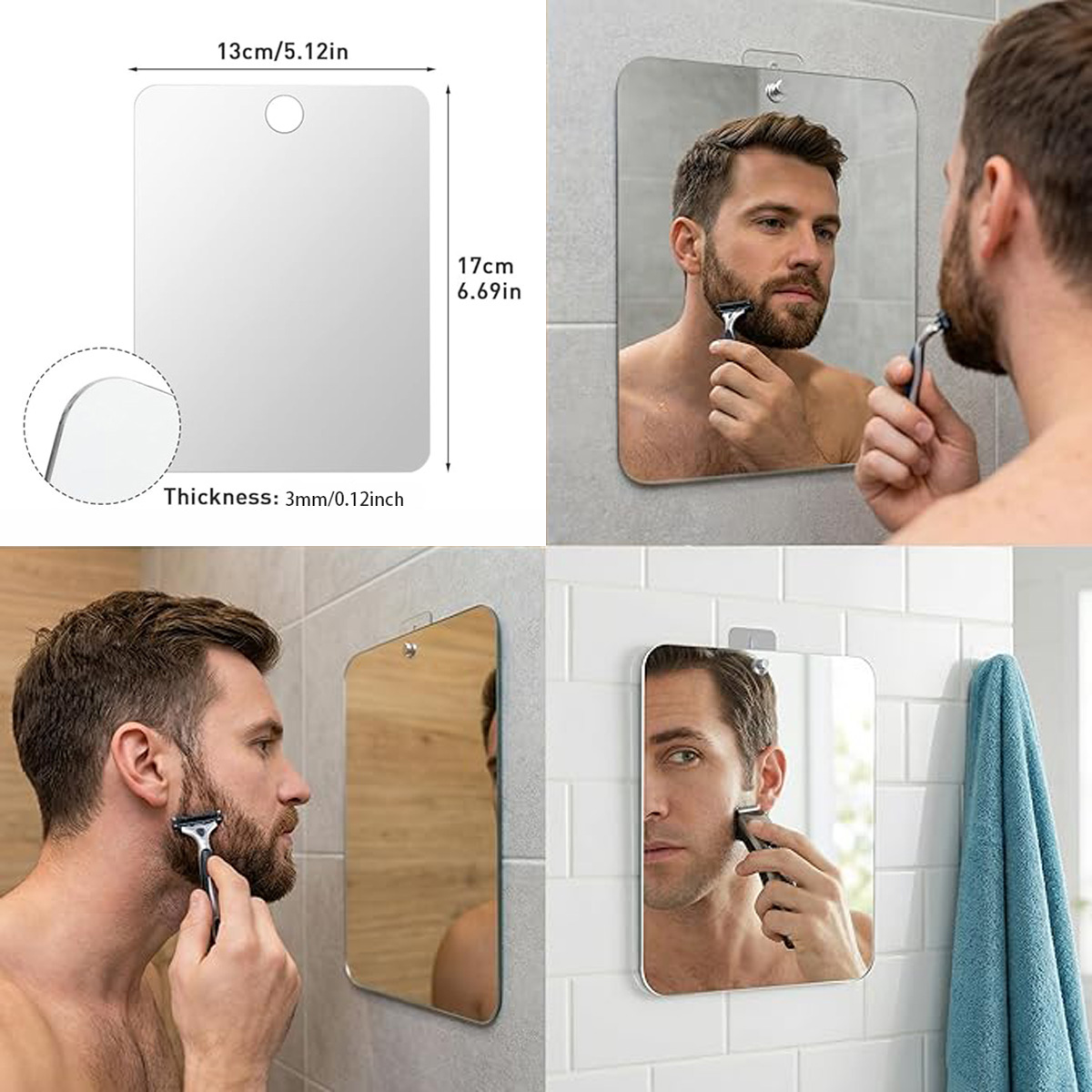 Acryl Fog Free Mirror Set met  - Travel Accessories Needed recensie en prijs